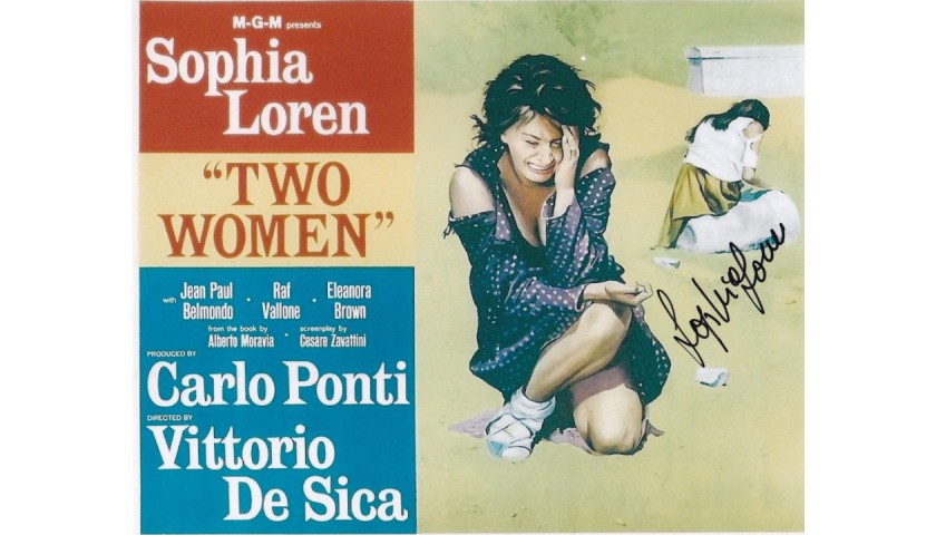 "Two Women" Photograph Signed by Sophia Loren