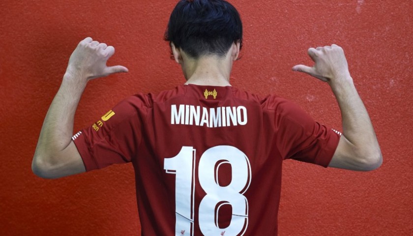 Takumi Minamino's Liverpool Signed Shirt - 2021/2022 Champions League