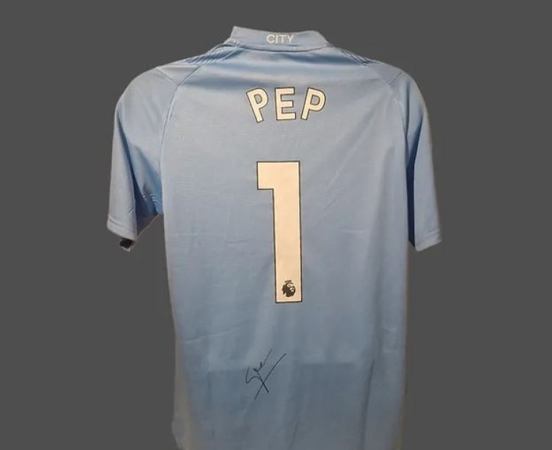 Pep Guardiola's Manchester City 2023/24 Signed Official Shirt