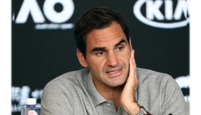 T-Shirt Nike indossata e autografata da Roger Federer