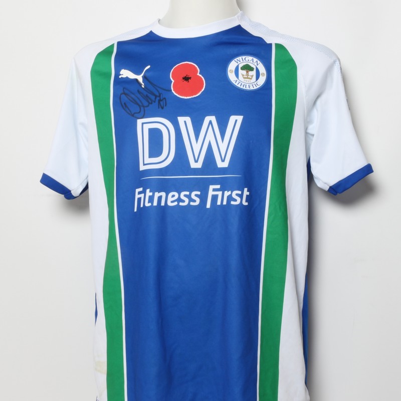 Nick Powell's Match-Worn Wigan Athletic Signed Poppy Home Shirt 