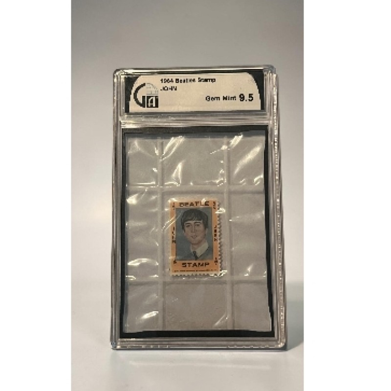 John Lennon The Beatles Hallmark Stamp GAI Authenticated