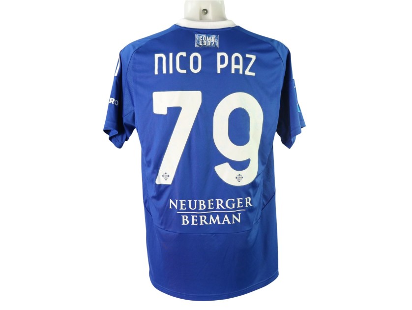 Maglia Nico Paz indossata Como vs Verona 2024