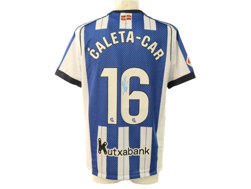 Caleta-Car's Signed Unwashed Shirt, Real Sociedad vs Rayo Vallecano 2025