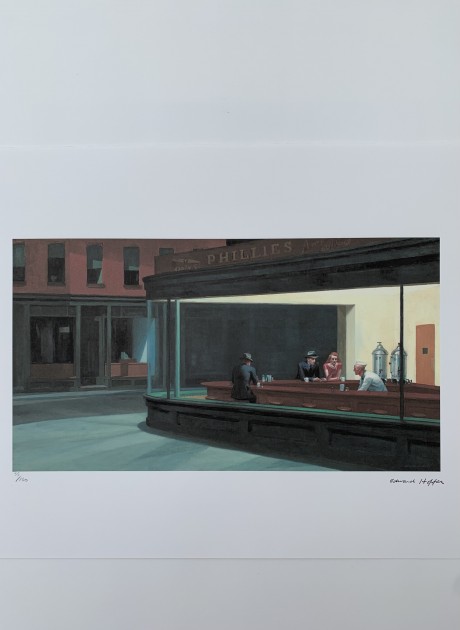 "Nighthawks" by Edward Hopper - Signed 