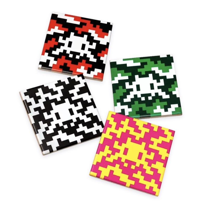 Camo Space Tiles (Set of 4) by Invader