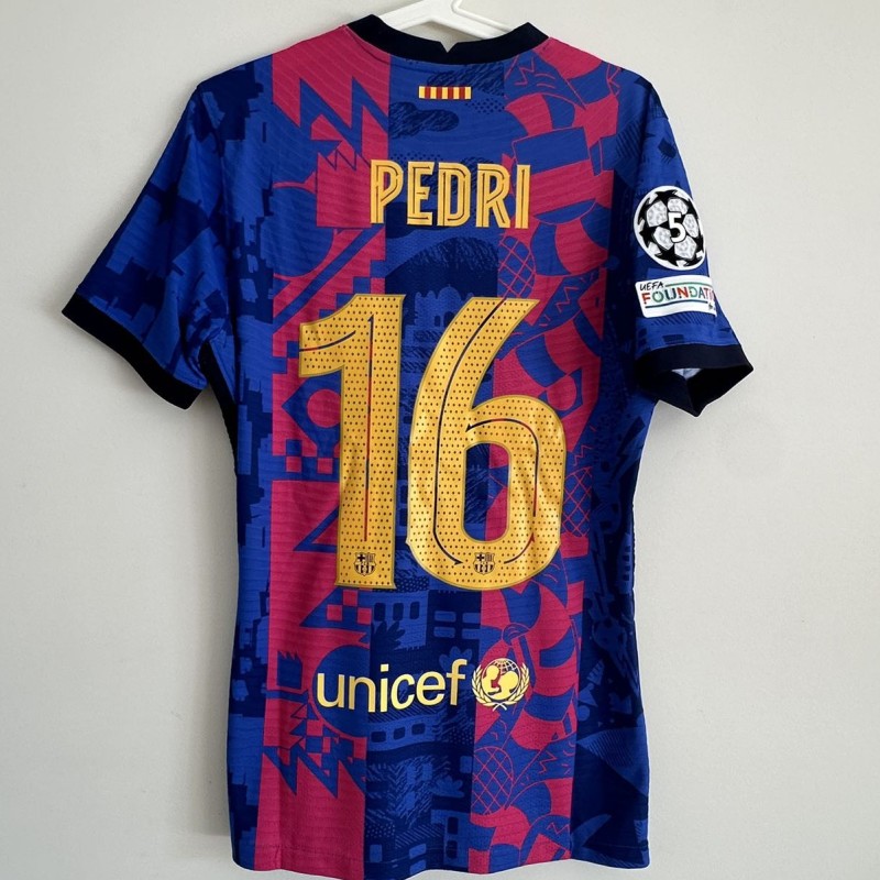 Maglia third Barcellona 2021/22 Champions League di Pedri