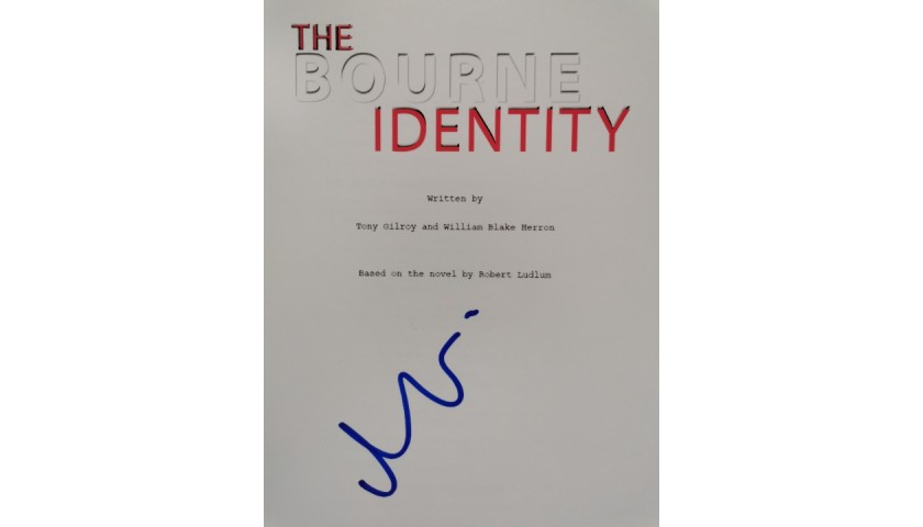 Script from The Bourne Identity Signed by Matt Damon