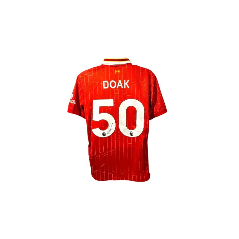 Replica della maglia del Liverpool 2024/25 firmata da Ben Doak