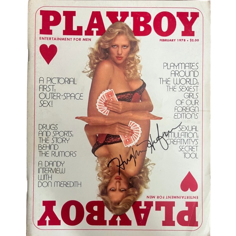 Hugh Hefner Signed February 1978 Playboy Magazine