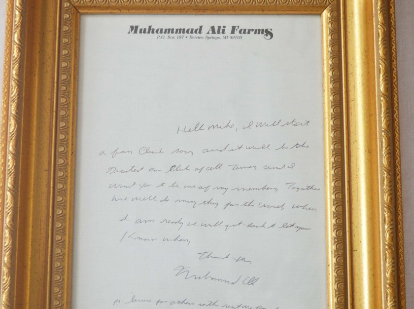 Handwritten Letter by Muhammad Ali