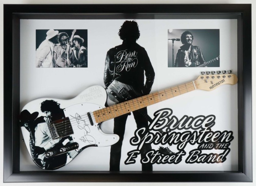 Framed Bruce Springsteen Signed Guitar