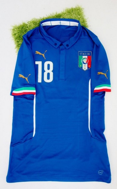 Parolo Italy official authentic shirt signed, Brazil 2014 - #celebriamolamaglia #vivoazzurro