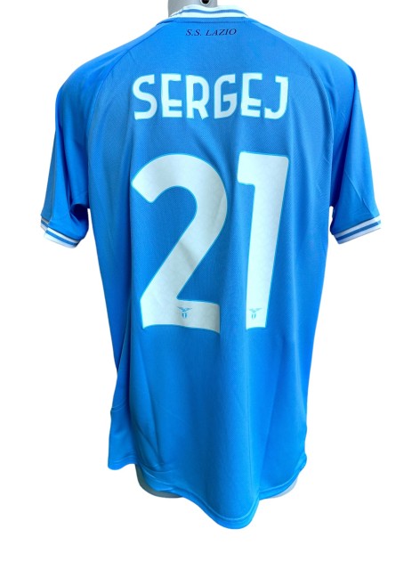 Sergej's Match Shirt, Lazio vs Bologna 2023 - Special Sinisa Mihajlovic Patch