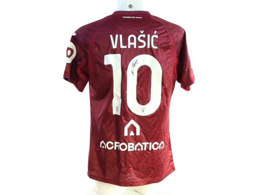 Vlasic's Signed Unwashed Shirt, Juventus vs Torino 2024