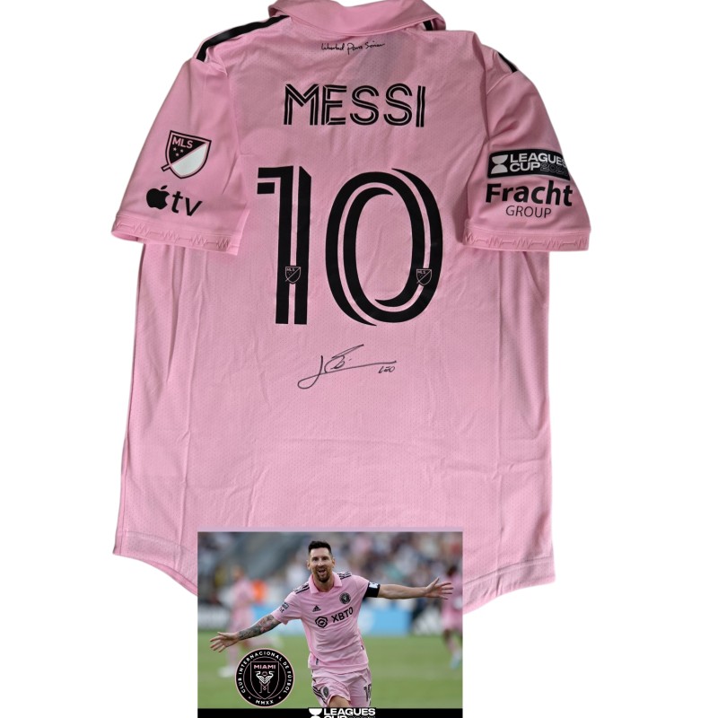 Messi's Inter Miami Signed Match-Issued Shirt, Leagues Cup 2023