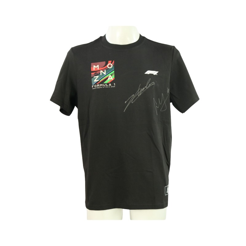 Maglia ufficiale Formula 1 Monza 2024 - Autografata da Charles Leclerc e Carlos Sainz Jr