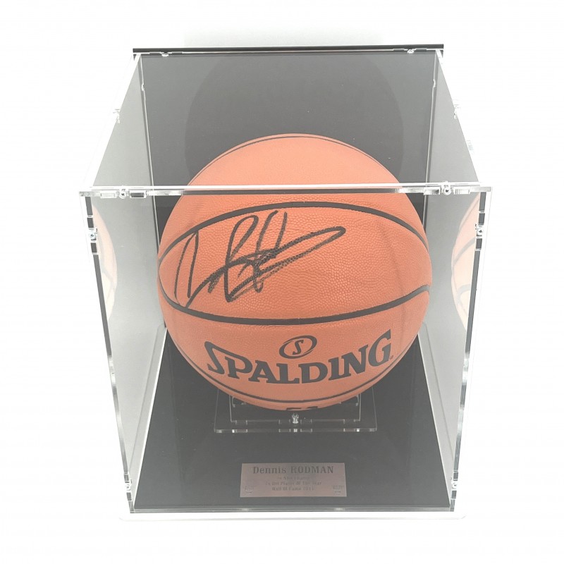 Dennis Rodman Signed NBA Basketball with Display Case