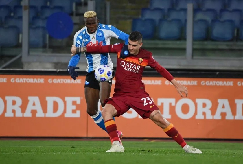 Osimhen's Signed Match Shirt, Roma-Napoli 2021 Keep Racism Out ...