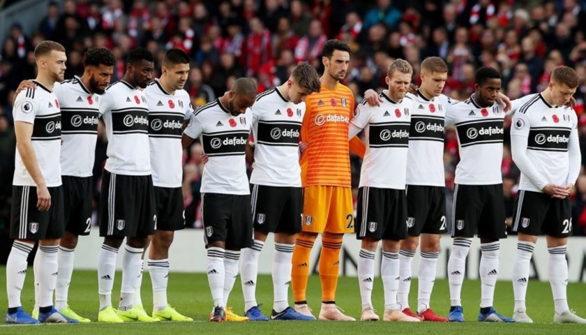 Ayite's Fulham Match-issued and Signed Poppy Shirt