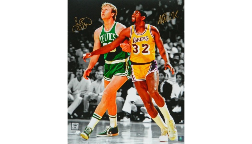 Larry Bird & Magic Johnson Signed Photograph