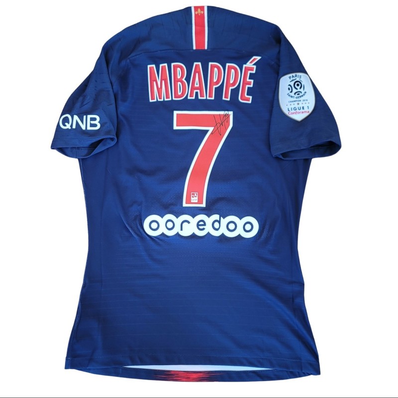 Mbappe's Match Signed Shirt, PSG vs Lyon 2018