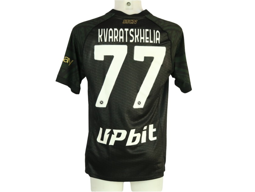 Kvaratskhelia's Napoli Issued Shirt, 2023/24