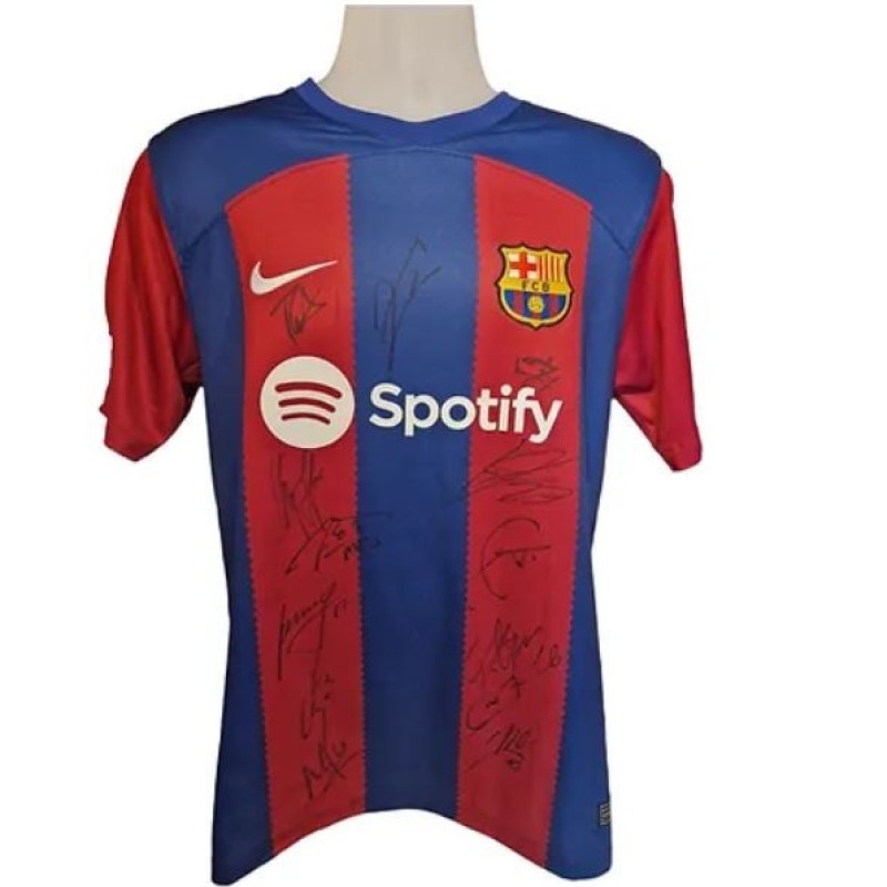 FC Barcelona 2023/24 Squad Signed Replica Shirt