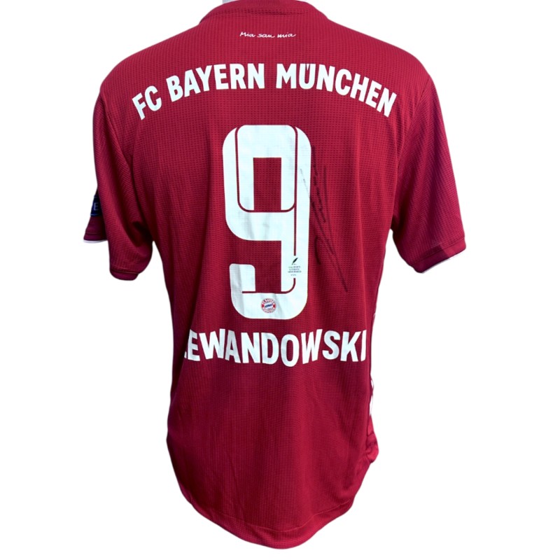 Lewandowski's Signed Replica Shirt Paris Saint-Germain vs Bayern Munchen, UCL 2020 Finals