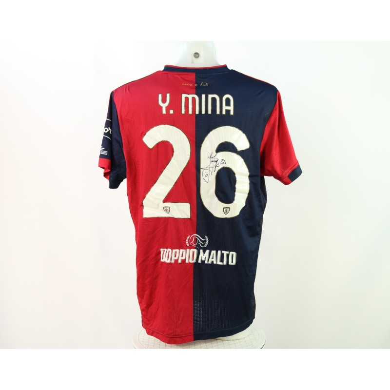 Maglia Mina Unwashed, Udinese vs Cagliari 2024 - Autografata