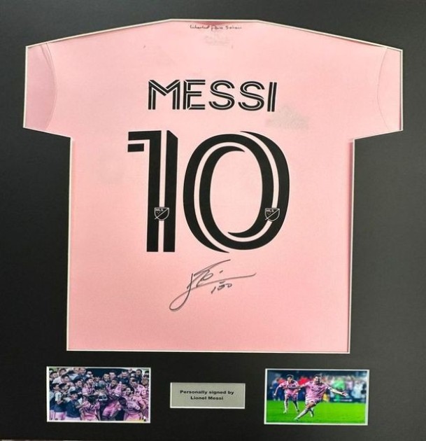 Maglia Inter Miami CF 2023 firmata e incorniciata da Messi