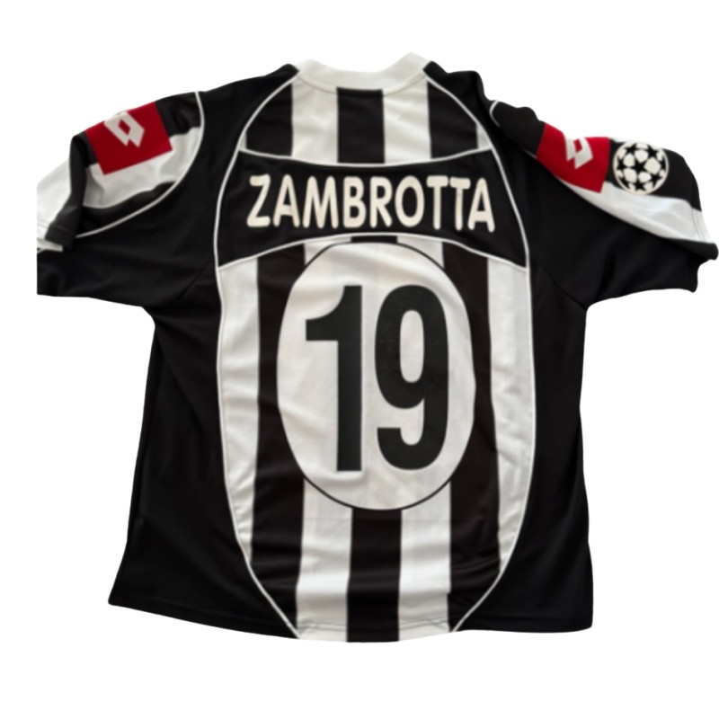 Zambrotta's Juventus Match Issued shirt, Champions League 2002/03