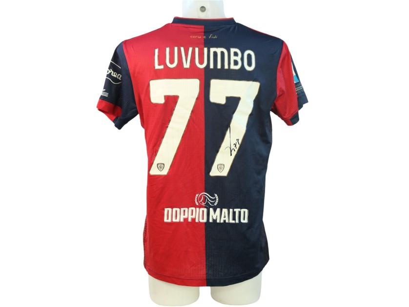 Maglia Luvumbo Unwashed, Cagliari vs Torino 2024 - Autografata