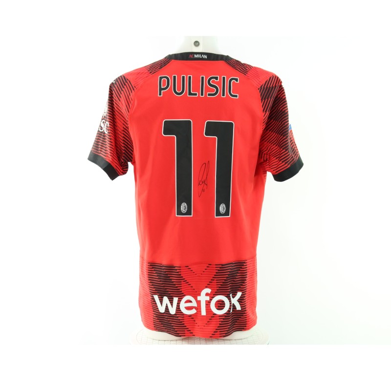 Maglia ufficiale Pulisic Milan, 2023/24 - Autografata