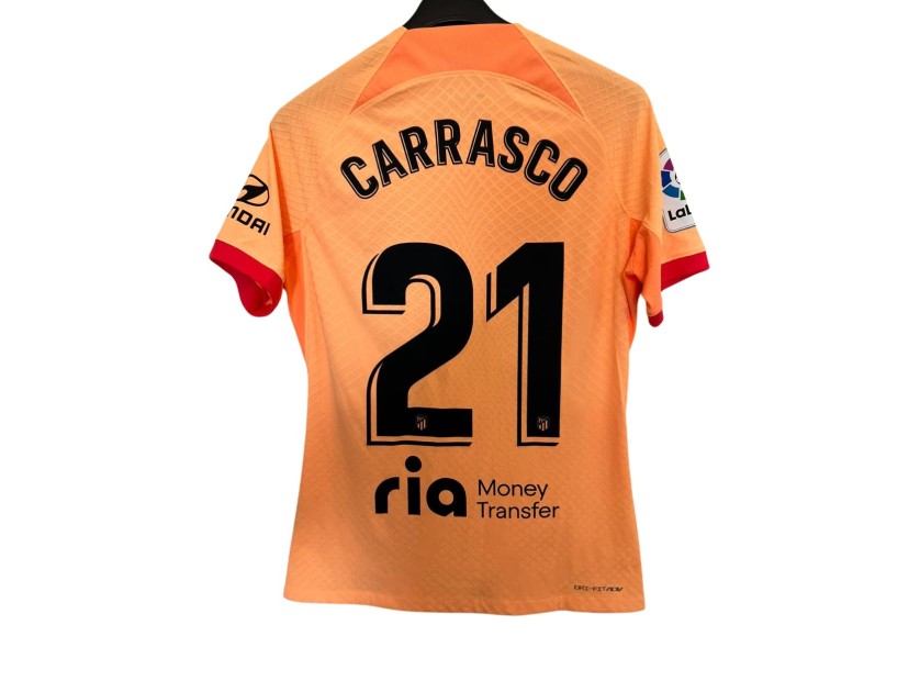 Carrasco's Atletico Madrid Match-Issued Shirt, LaLiga 2022/23