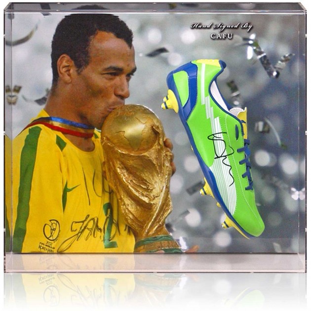 Cafu Signed Football Boot Presentation