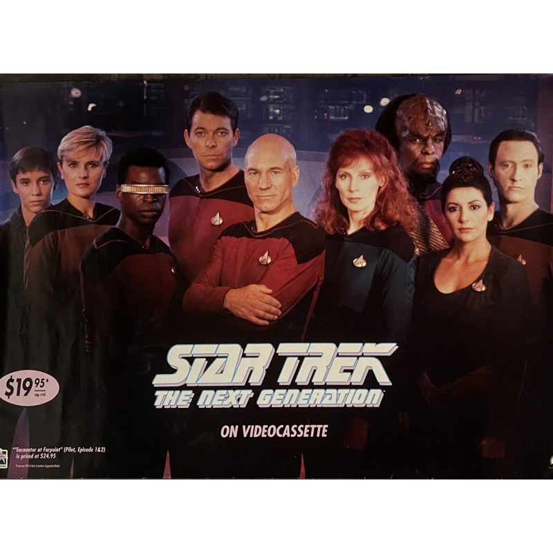 Star Trek: The Next Generation on Video Cassette Original Promotional Poster