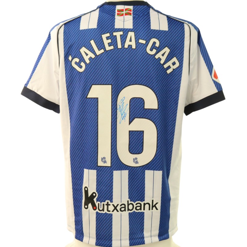 Caleta-Car's Signed Unwashed Shirt, Real Sociedad vs Rayo Vallecano 2025