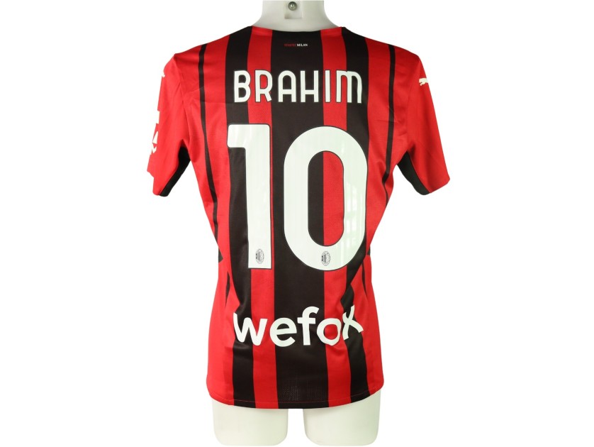 Brahim Diaz's Milan Match-Issued Shirt, 2021/22