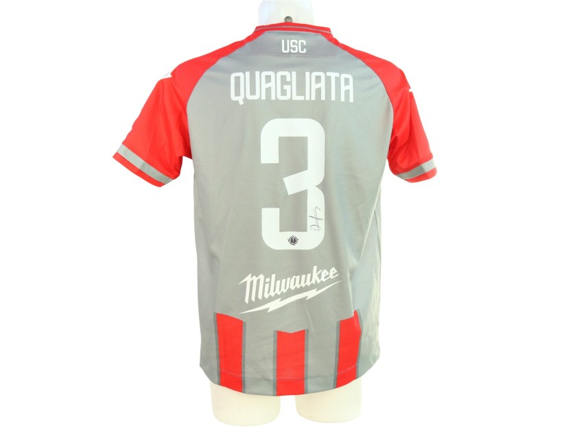 Quagliata's Signed Unwashed Shirt, Cremonese vs Reggiana 2024