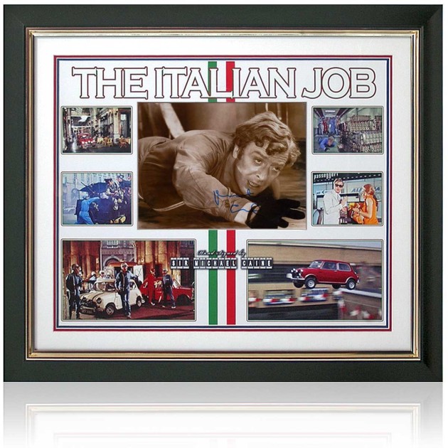 Presentazione del film Italian Job autografata da Sir Michael Caine