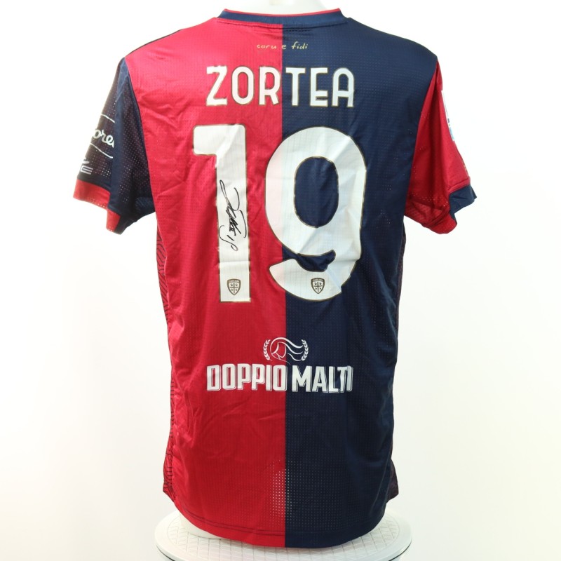 Maglia Zortea Unwashed, Cagliari vs Atalanta 2024 - Autografata