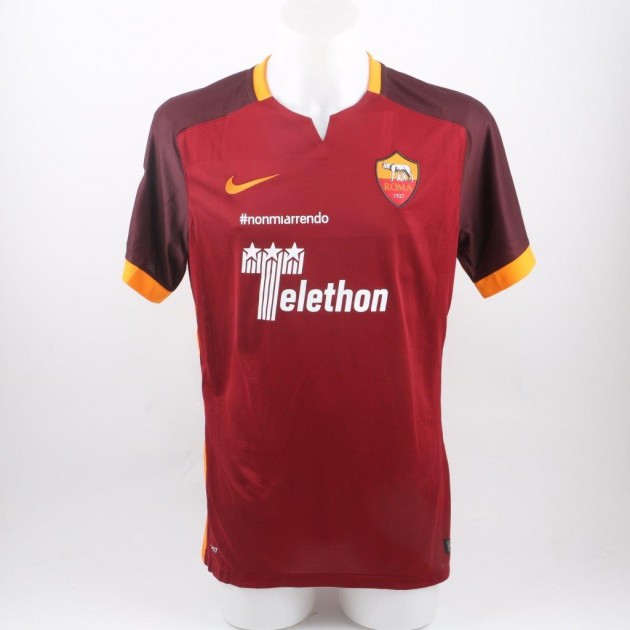 Totti shirt, issued Roma-Genoa 20/12 special sponsor- signed