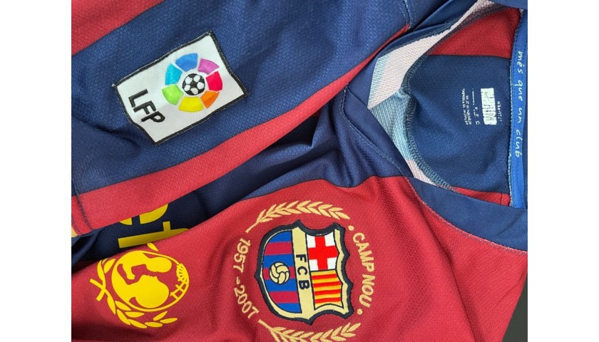 Charitybuzz: Lionel Messi Signed Barcelona Jersey Display