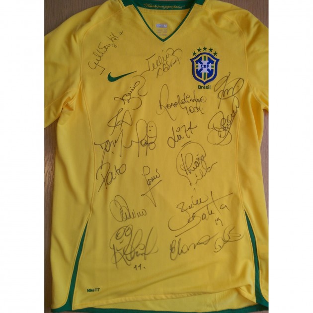 Brazil shirt signed by members of the 2008/09 squad