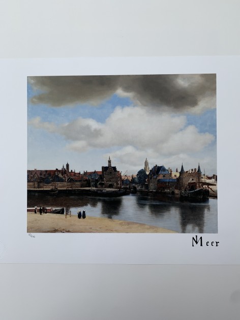 "View of Delft" by Jan Vermeer - Signed