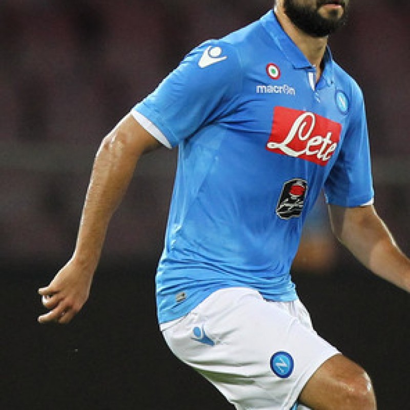 Raúl Albiol Napoli worn pants, Serie A 2014/2015 - signed