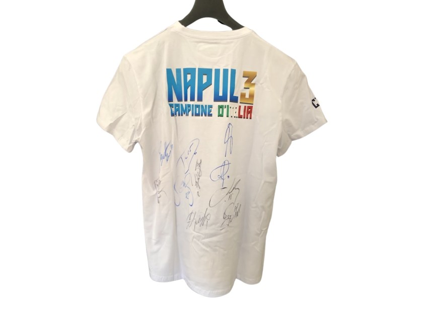 T-shirt ufficiale Napoli - Autografata dalla rosa