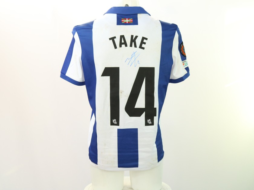 Take Kubo's Real Sociedad vs Ajax Signed Unwashed Shirt, Europa League 2024