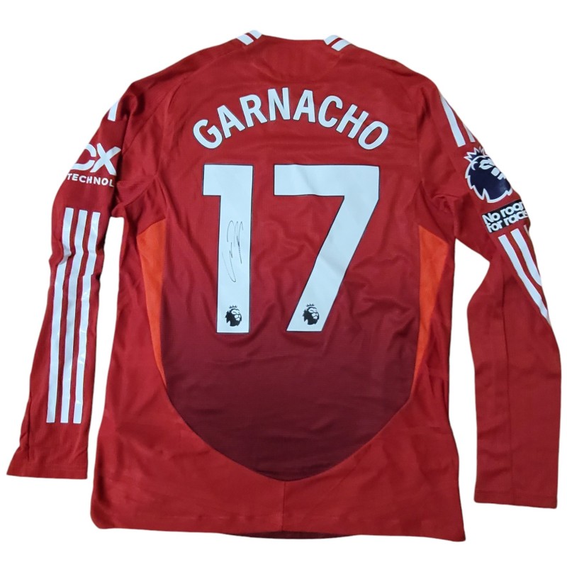 Maglia Garnacho Manchester United, preparata 2024/25  - Autografata